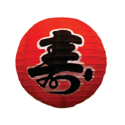 Thunder Group HL-23 16" Dia. Red Paper Round Longetivity Japanese Cochin Lantern