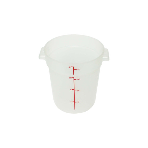 Thunder Group PLRFT304TL 4 Qt. Translucent Round Polypropylene Food Storage Container