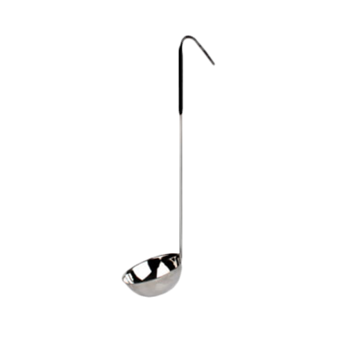 Thunder Group SLOL206 6 Oz. Black One Piece Stainless Steel Serving Ladle