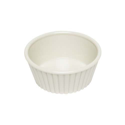 Thunder Group PLRM005W 5 Oz. Bone ABS-Plastic Fluted Ramekin