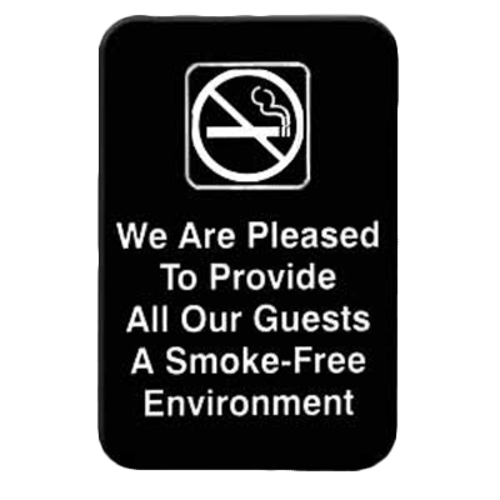 Thunder Group PLIS6901BK 6" x 9" White Information Symbol Sign