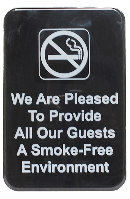 Thunder Group PLIS6901BK 6" x 9" White Information Symbol Sign