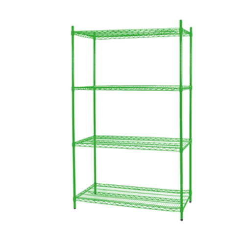 Thunder Group CMEP2424 24" W x 24" D Green Epoxy Coated Heavy Duty Wire Shelving