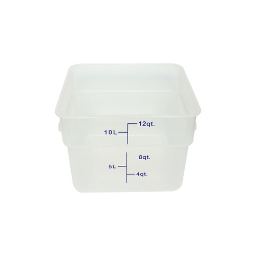 Thunder Group PLSFT012TL 12 Qt. Translucent Square Polypropylene Food Storage Container