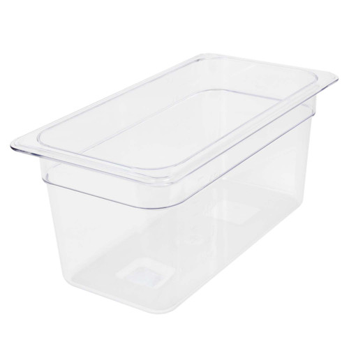 Thunder Group PLPA8136 1/3 Size Clear Polycarbonate 6" Deep Food Pan