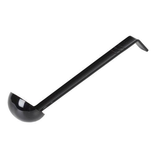 Thunder Group PLOP013BK 1 Oz. Black Polycarbonate One Piece 13" Ladle