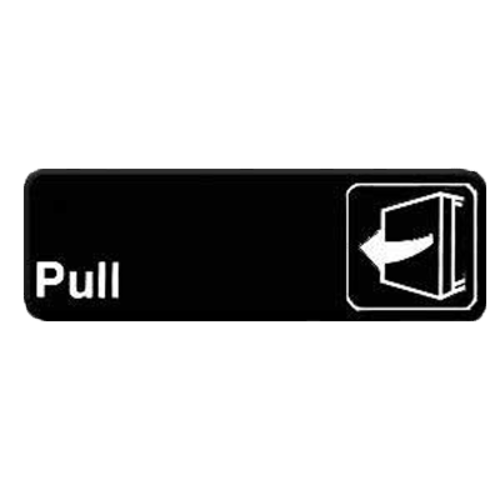 Thunder Group PLIS9302BK 9" x 3" White Information Symbol Sign