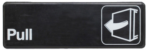 Thunder Group PLIS9302BK 9" x 3" White Information Symbol Sign