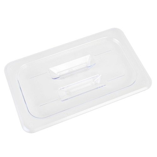 Thunder Group PLPA7140C 1/4 Size Clear Polycarbonate Solid Food Pan Cover