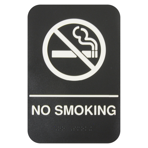 Thunder Group PLIS6955BK 6" W Black Background Information Symbol Sign