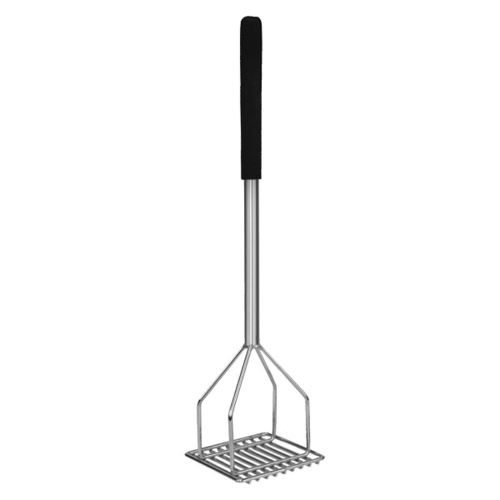 Thunder Group SLTMA024C 24" L Chrome Plated Square Face Soft Grip Handle Potato Masher