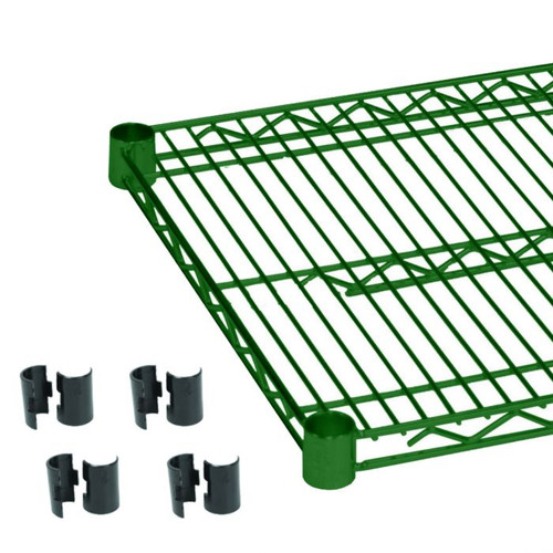 Thunder Group CMEP1854 54" W x 18" D Green Epoxy Coated Heavy Duty Wire Shelving