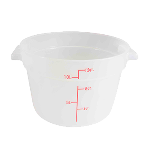 Thunder Group PLRFT312TL 12 Qt. Translucent Round Polypropylene Food Storage Container