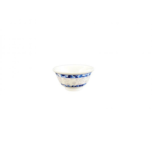 Thunder Group 3008DL 6 Oz. Melamine Blue Dragon Round Rice Bowl