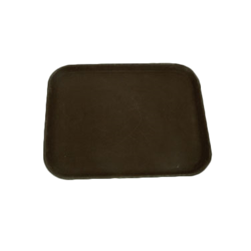 Thunder Group PLST1418BR 14" W x 18" D Brown Polypropylene Rectangular Serving Tray