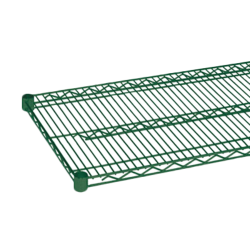 Thunder Group CMEP1448 48" W x 14" D Green Epoxy Coated Heavy Duty Wire Shelving