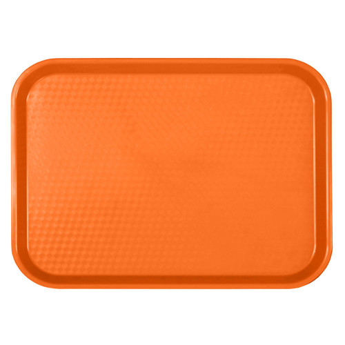 Thunder Group PLFFT1216RR 12" W x 16.25" D Orange Polypropylene Rectangular Fast Food Tray