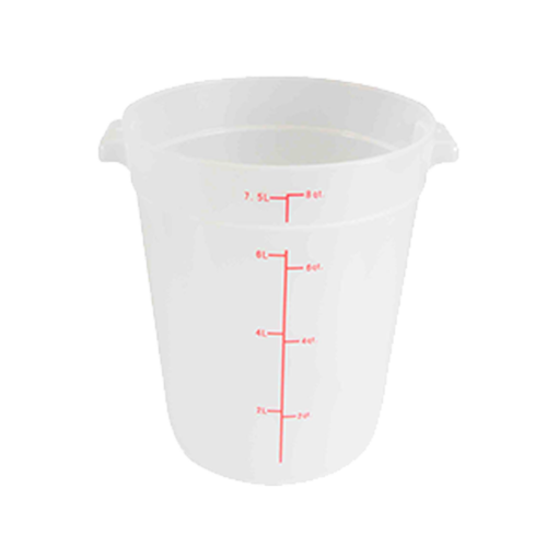 Thunder Group PLRFT308TL 8 Qt. Translucent Round Polypropylene Food Storage Container
