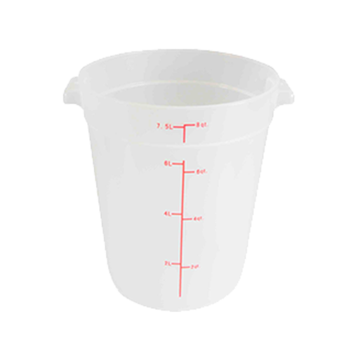 Thunder Group PLRFT308TL 8 Qt. Translucent Round Polypropylene Food Storage Container