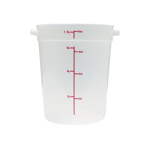 Thunder Group PLRFT308TL 8 Qt. Translucent Round Polypropylene Food Storage Container