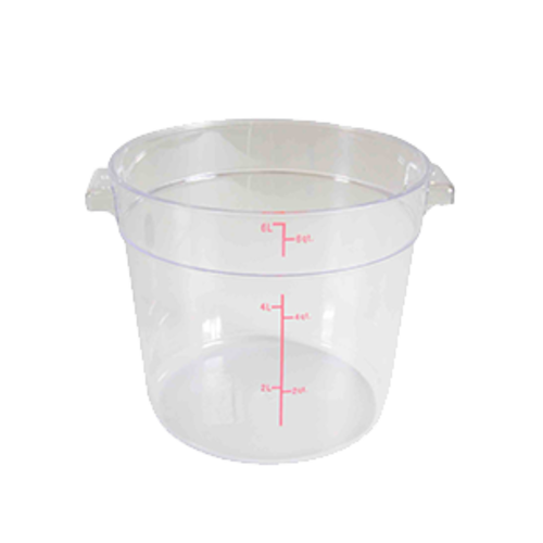 Thunder Group PLRFT306PC 6 Qt. Clear Round Polycarbonate Food Storage Container