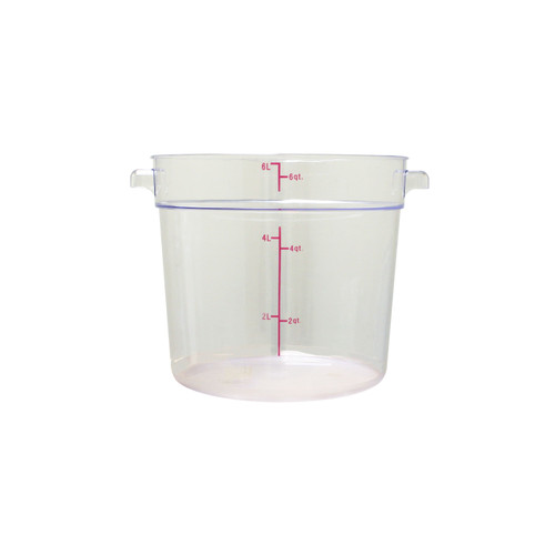 Thunder Group PLRFT306PC 6 Qt. Clear Round Polycarbonate Food Storage Container