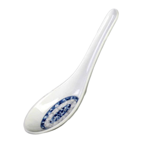 Thunder Group 7003DL 0.75 Oz. Blue Dragon Melamine Won Ton Soup Spoon
