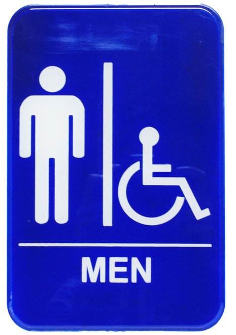Thunder Group PLIS6914BL 6" x 9" White Information Symbol Sign