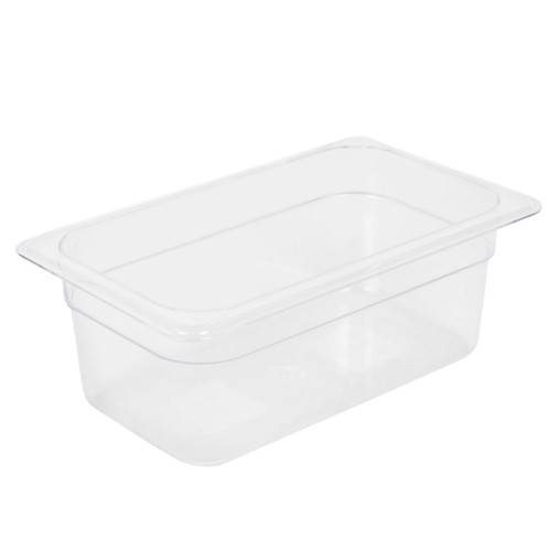 Thunder Group PLPA8144 1/4 Size Clear Polycarbonate 4" Deep Food Pan