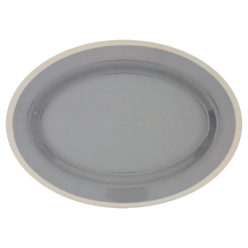 Thunder Group SD2121H 21" x 15" Oval Graham Melamine Platter