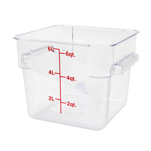 Thunder Group PLSFT006PC 6 Qt. Clear Polycarbonate Square Food Storage Container