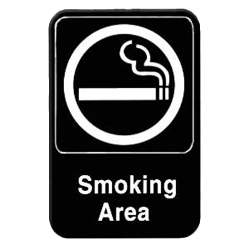 Thunder Group PLIS6902BK 6" x 9" White Information Symbol Sign
