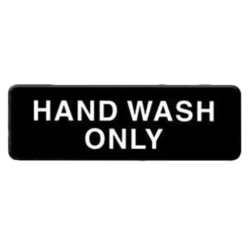 Thunder Group PLIS9333BK 9" x 3" White Information Symbol Sign