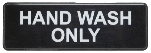 Thunder Group PLIS9333BK 9" x 3" White Information Symbol Sign