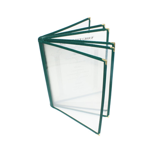 Thunder Group PLMENU-6GR 8.5" x 11" Green Plastic Menu Cover