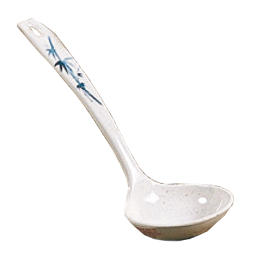 Thunder Group 7001BB 1 Oz. Blue Bamboo Melamine Soup Ladle
