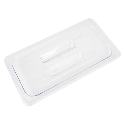 Thunder Group PLPA7130C 1/3 Size Clear Polycarbonate Solid Food Pan Cover