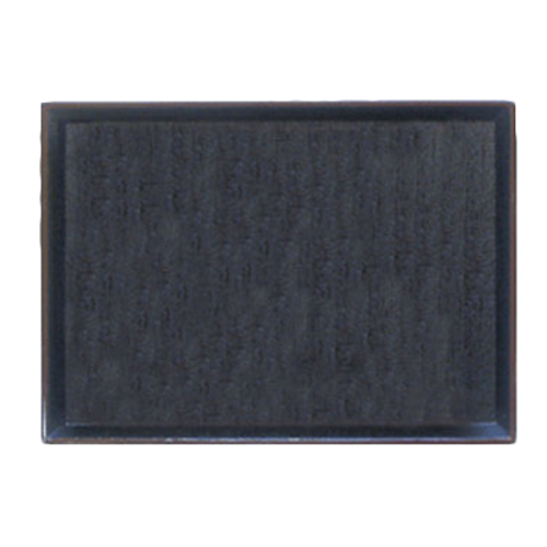 Thunder Group PLA016 15.5" W Black Wood Rectangle Obon Serving Tray