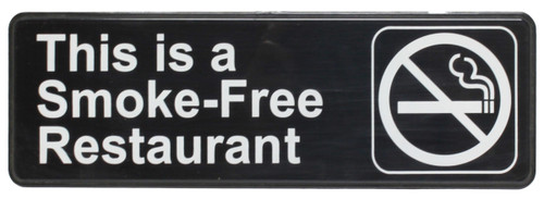 Thunder Group PLIS9320BK 9" x 3" White Information Symbol Sign