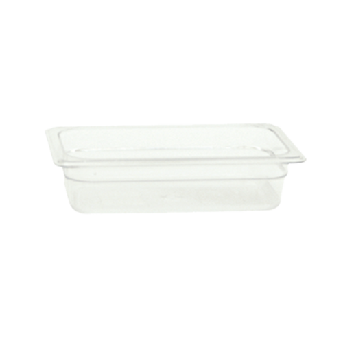 Thunder Group PLPA8142 1/4 Size Clear Polycarbonate 2.5" Deep Food Pan
