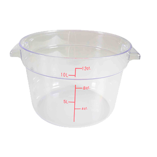 Thunder Group PLRFT312PC 12 Qt. Clear Polycarbonate Round Food Storage Container