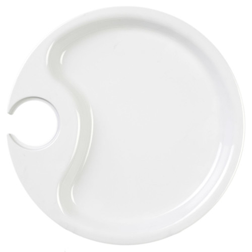 Thunder Group RF7010W 10.5" Dia. White Melamine Round Party Plate