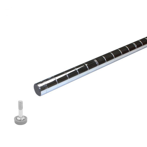 Thunder Group CMPC034 34" H Chrome Finish Heavy Duty Shelving Post