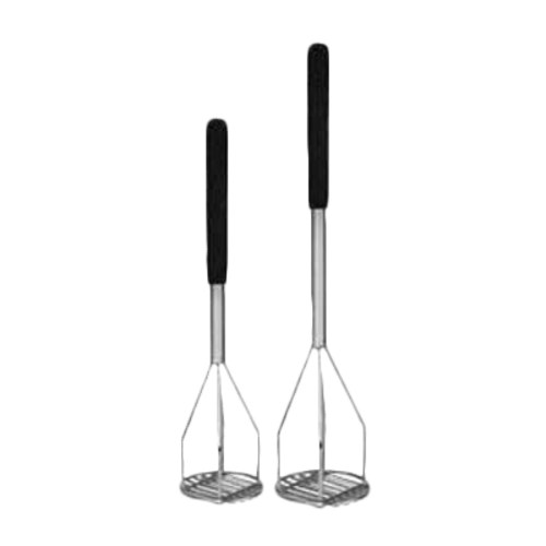 Thunder Group SLPMR024C 24" L Chrome Plated Round Face Soft Grip Handle Potato Masher