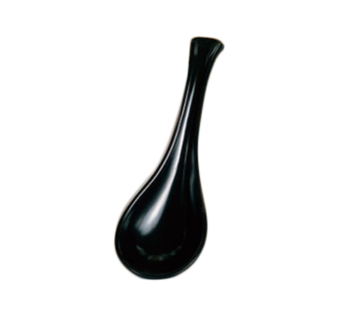 Thunder Group 7000BL 1 Oz. Black Pearl Melamine Solid Serving Spoon