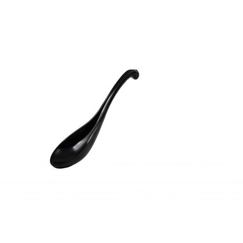 Thunder Group 7000BL 1 Oz. Black Pearl Melamine Solid Serving Spoon