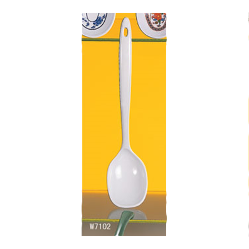 Thunder Group W7102 12" L White Melamine Handle Serving Spoon