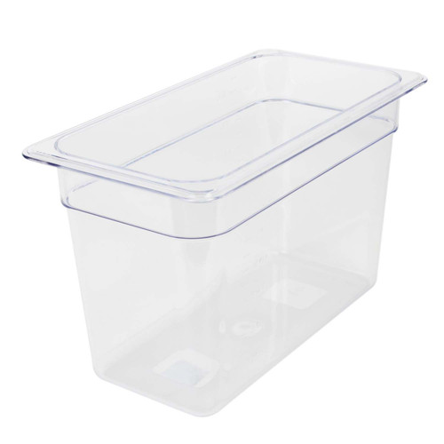 Thunder Group PLPA8138 1/3 Size Clear Polycarbonate 8" Deep Food Pan