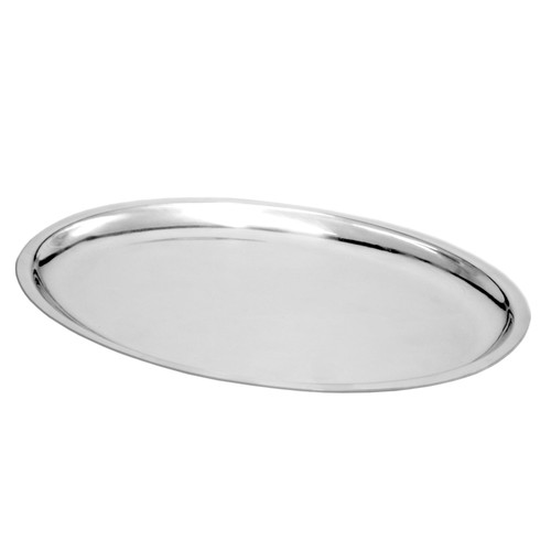 Thunder Group IRSP1108 8 " D x 11.63" W Stainless Steel Oval Sizzling Platter