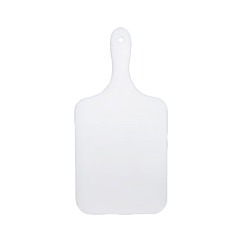 Thunder Group PLCB007 White Plastic Paddle Shape with Handle Cutting Board